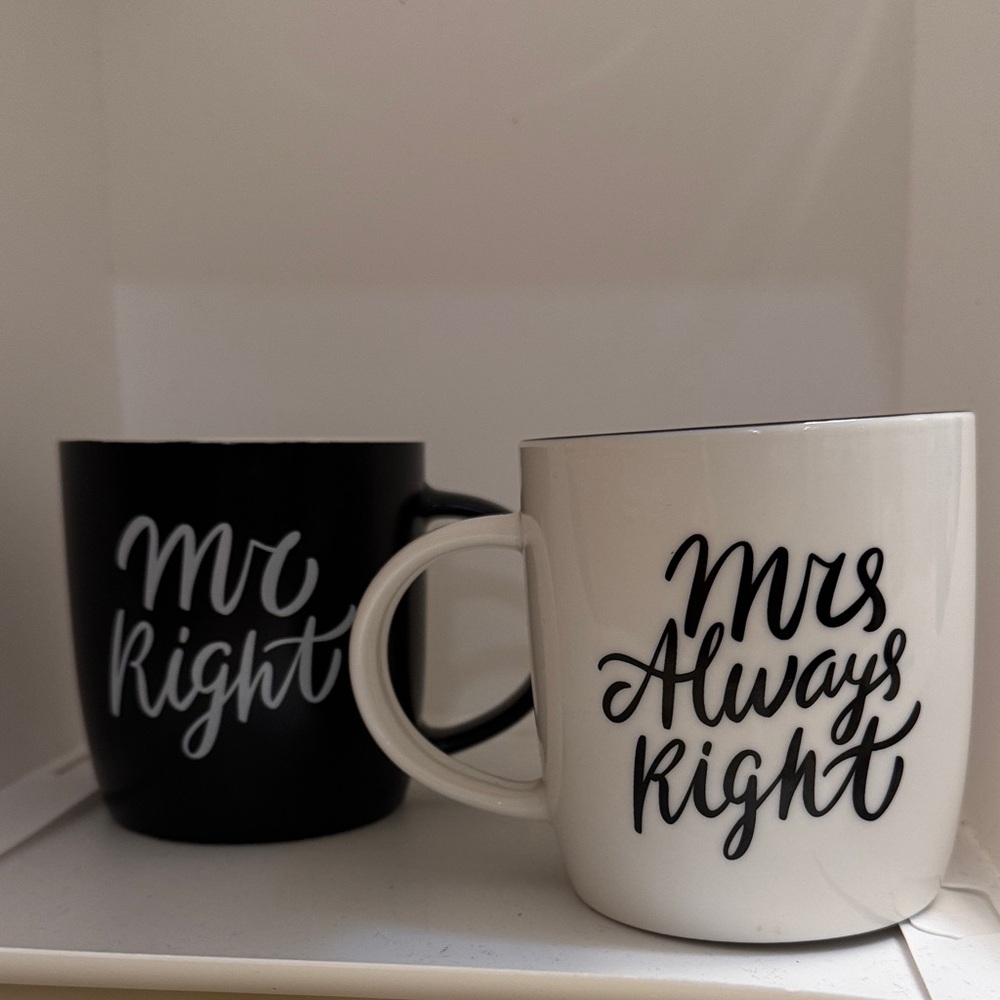 Mrs Always Right & Mr Right mug set